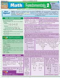 Quickstudy Math Fundamentals 2 Laminated Study Guide Studying Math Math Study Guide College Math