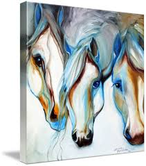 Wild Horses In Abstract By Marcia Baldwin Horse Art Art Abstract Canvas Art