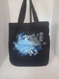 TEAM EDWARD TWILIGHT Saga New Moon 16x14.5 Black Cotton Tote Bag $14.95