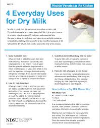 Pinchin Pennie In The Kitchen 4 Everyday Uses For Dry Milk Fn1713 Publications Essential Fats Milk Dried