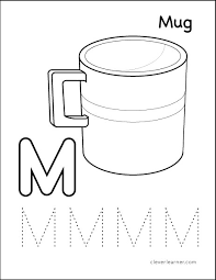 M coloring pages for preschool. Letter M Writing And Coloring Sheet