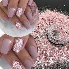 75 Super Cute And Beautiful Summer Nail Color Ideas Year 2020 Rose Gold Nails Glitter Gold Glitter Nails Rose Gold Nails