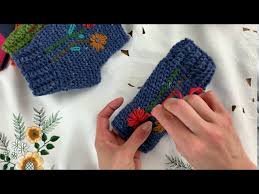 Click for crochet abbreviations list. Embroidery Knitting Stitches Lazy Daisy And Chain Stitch And Leaves Embroidery On Knitting Youtube
