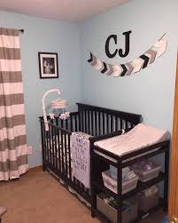 From powder blue to rich navy, we've got nurseries for every hue of blue! Baby Boy Nursery Gray Blue Black Babies Room Home Decor Name On Wall Crib Banner Baby Name Banner Above Crib Decor Garland Baby Boy Room Nursery Baby Room Pictures Baby