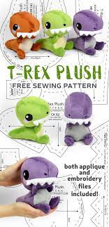 Free Pattern Friday T Rex Plush Choly Knight Animal Sewing Patterns Sewing Stuffed Animals Plush Pattern