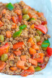 Pork Giniling Kaldereta Recipe Panlasang Pinoy Pork Giniling Recipe Kaldereta Recipe Pork And Beef Recipe