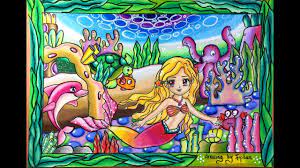 Anda tahu kartun doraemon bukan? Cara Gradasi Warna Ep 70 Tema Gambar Putri Duyung Yang Cantik Youtube