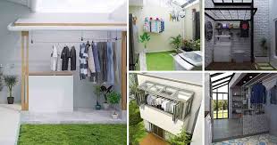 Disana terdapat tempat cuci tangan dengan cermin yang besar wc, bathup, dan dua shower yang satu dengan kaca buram sedangan yang satu dengan kain setelah puas renang aku naik dan segera ke kamar mandi yang besar. 18 Desain Tempat Cuci Dan Jemuran Baju Di Belakang Rumah Yang Meyatu Dengan Dapur