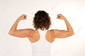 Muscle growth with flexing and pose. A Female Fitness Instructor Flexing Her Back And Arm Muscles Stock Photo Picture And Royalty Free Image Image 3873510