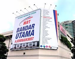 Mrt sbk bandar utama station signboard.jpg 3,328 × 1,872; 1 Utama Shopping Centre Photos Facebook