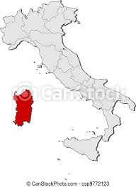 Sardaigne carte europe this pageg ologie la g ologie sarde est remarquable car ses roches sont parmi les plus anciennes d europe en effet la base rocheuse de la sardaigne m ridionale date de la p. Mis Valeur Carte Italie Sardaigne Carte Italie Politique Regions Sardaigne Highlighted Plusieurs Ou Canstock