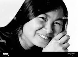 Jeune femme chinoise Banque d'images noir et blanc