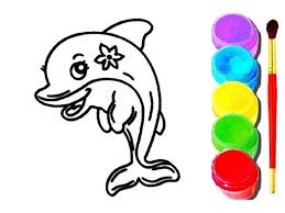 Dolphins are fun and wild! Dolphin Coloring Book