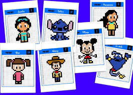 20 Modeles De Pixel Art Disney A Telecharger Gratuitement Un Jour Un Jeu En 2020 Pixel Art Art Disney Pixel Art Princesse Disney