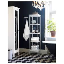 Etwa ein platzsparendes regal aus bambus genauso wie ein verspieltes regal aus stahl und gehärtetem. Hemnes Shelving Unit White 42x172 Cm In 2020 Blue Bathroom Trendy Bathroom White Furniture