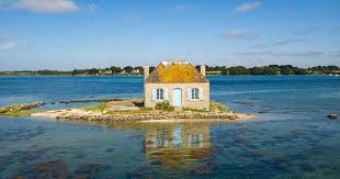 France Morbihan 56 Belz Riviere D Etel Saint Cado Maison Isolee Sur L Ilot De Nichtarguer Photo Bretagne Paysage Breton Maison Isolee