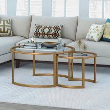Mitera 2 Piece Coffee Table Set Nesting Coffee Tables Coffee Table Round Nesting Coffee Tables