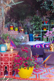 Diy outdoor pumpkins from the stony brook house. The Jungalow Bohemian Patio Decor Boho Patio Bohemian Patio