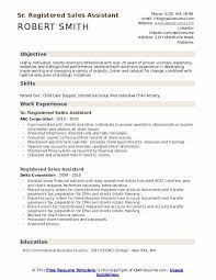 As a personal assistant job description samples of an advisor, the complete documentation work must be covered. Registered Sales Assistant Resume Samples Qwikresume