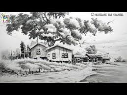 156 How To Draw And Shade A Scenery Drawing With Pencil Easy Pencil Art Youtube Drawing Scenery Landscape Pencil Drawings Scenery Drawing Pencil Start off with the basic color that tried out the transparent pencil shading last night. landscape pencil drawings