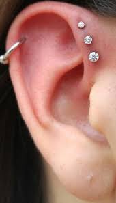 Alva Swarovski Crystal 16g Silver Barbell Ear Piercings Helix Earings Piercings Ear Piercings