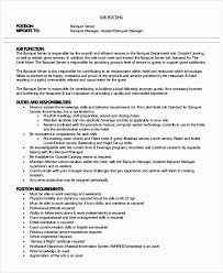 Banquet Server Job Description For Resume Awesome Free 7 Sample Server Resume Templates In Ms Word In 2020 Server Resume Job Resume Counselor Job Description