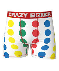 Crazy Boxer White Red Twister Boxer Briefs Men