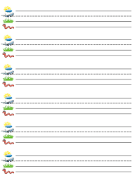 Print out a page or two when you need them, or keep a stash for rainy days and holidays! Kindergarten Lined Paper Free Printable Sky Line Plane Line Grass Line Worm Line Shaping Up To Be A Mom