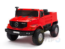 The car is safe, cool, and fun to play with. Red 2 Seats Ultimate Xxl Mercedes Benz Zetros 24v Ride On Truck Kids Vip