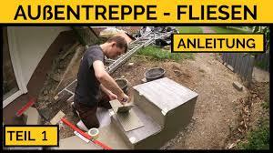 Finden sie im henkelhaus tipps, tricks und anleitungen zum thema treppe fliesen. Aussentreppe Fliesen Feinsteinzeug Verlegen Im Aussenbereich Teil 1 Youtube
