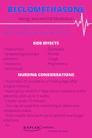Read About The Side Effects And Nursing Considerations Of Beclomethasone Nclexprep Pharmacologyreview Pharmacology Nursing Medications Nursing Pharmacology