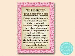 Diaper Balloon Game Coed Baby Shower Game Girl Pink Paisley Etsy Baby Shower Games Coed Printable Baby Shower Games Coed Baby Shower
