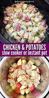 Video Slow Cooker Instant Pot Garlic Parmesan Chicken Potatoes Recipe Pressure Cooker Recipes Chicken Chicken Crockpot Recipes Chicken And Red Potatoes Recipe