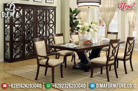 Dengan sentuhan tekstur kayu jati, meja makan kayu jati ini akan menambah keindahan pada ruang makanmu. Kursi Makan Jati Set Meja Makan Minimalis Natural High Quality Design Df 1382