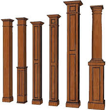 Square Columns Interior Wood Columns Decorative Columns Wood Columns House Front Design Porch Columns