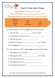 grade 3 grammar topic 12 count and noncount nouns worksheets lets share knowledge