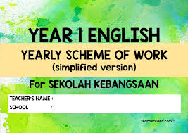 14 tahun 2019 yang di. Year 1 2 3 4 5 Simplified Scheme Of Work For Sekolah Kebangsaan Teacherfiera Com