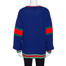 Maybe you would like to learn more about one of these? Gucci Blue Wool Cable Knit Letter R Diy Unisex Sweater M Gucci Tlc