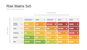 Risk Assessment 5x5 Matrix Template Free Download Now
