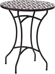 Amazon Com Southern Enterprises Amz6019501do Fynfield Outdoor End Table Black White Garden Outdoor In 2020 Outdoor End Tables End Tables Table
