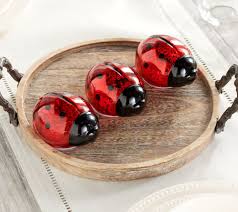 These jars are beautiful and are excellent quality. As Is Set Of 3 Illuminated Mercury Glass Lady Bugs By Valerie Qvc Com