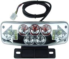 Fender Mount Led Rear Light Assembly With Brake Or Tail Light Turn Signal Lights And Parking Light For 36v 48v And 60v Vehicles Lit 850