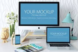 Imac Macbook Iphone Mockup Iphone Mockup Psd Iphone Mockup Macbook Mockup