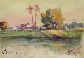 Get Paintings Reproductions Eastern landscape, 1924 by Martiros Saryan  (Inspired By) (1880-1972, Russia)
