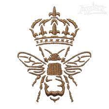 The patterns were used to create the pieces in the photos shown, which give an example of the various sewing techniques this pattern. Queen Bee Embroidery Design