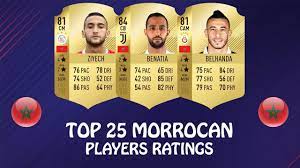 Giocatori squadre rose elenchi discussioni. Fifa 18 Top 25 Moroccan Players Ratings W Benatia Ziyech Belhanda Youtube
