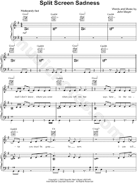 John mayer ( buy john mayer cds ) album: John Mayer Split Screen Sadness Sheet Music In G Major Download Print Sku Mn0076423