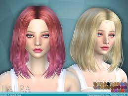 Sims 4 Hairs The Sims Resource Laura Hair By Tsminh 3 Sims Hair Womens Hairstyles Sims