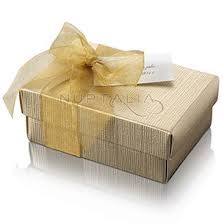 Caja Rectangular Grande Dorada Con Lazo Organza Oro Detalles Boda Cajas Regalos Originales