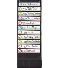 Deluxe Scheduling Black Pocket Chart